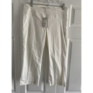 Iceberg Jeans White Ice Jeans Y2K Low Rise Capri Pants Sequin Deadstock Italy